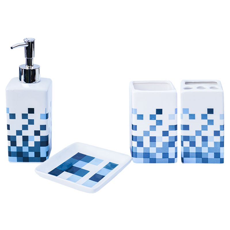 Set accesorii baie 4 piese mozaic